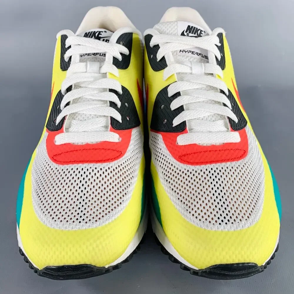 NIKE 2012 10.5 What the Max White Multi Color Color Block Mesh Lace-Up Sneakers